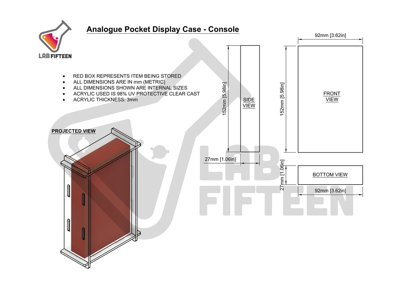 Analogue Pocket Loose Console - Display Capsule