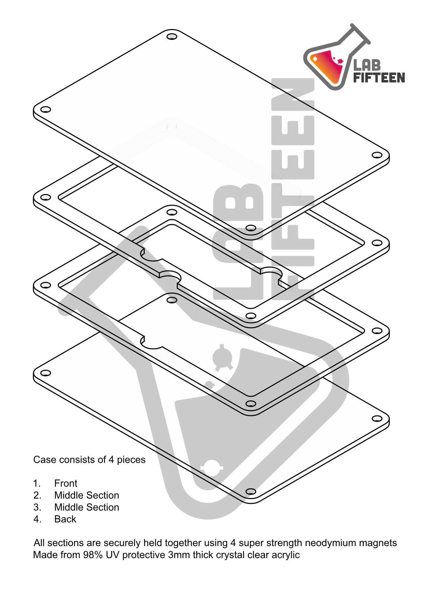 Single TCG Premium Graded Card Magnetic Display Case