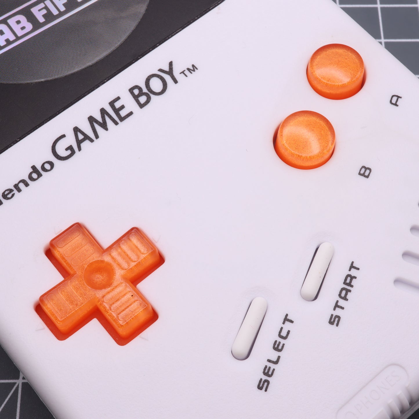 Game Boy DMG - Custom Button - Orange Candy