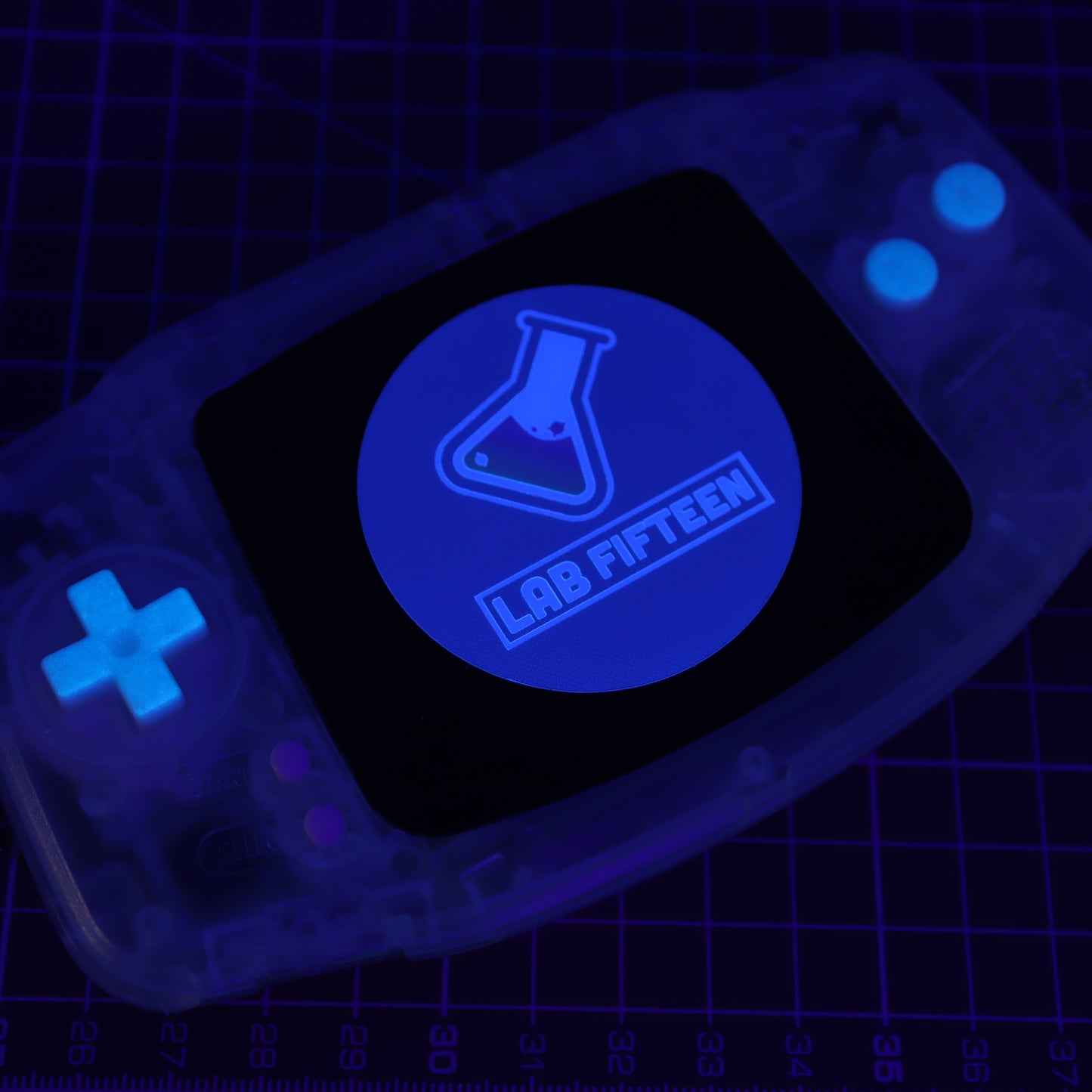 Game Boy Advance - Custom Button - GITD Blue