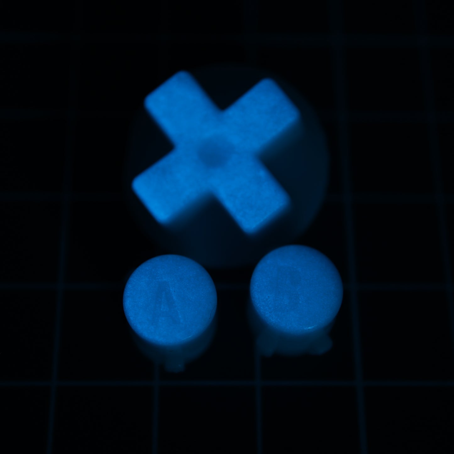 Game Boy Advance - Custom Button - GITD Blue