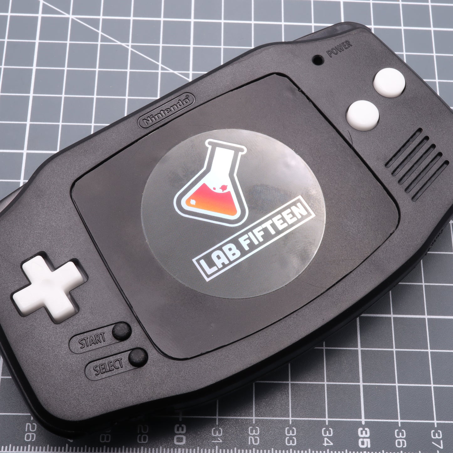 Game Boy Advance - Custom Button - GITD Blue