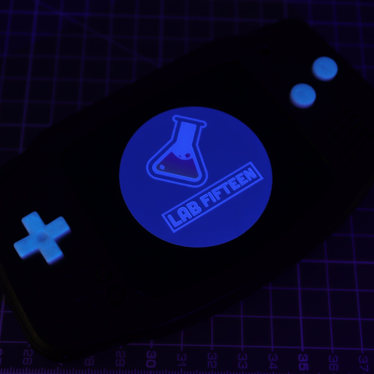 Game Boy Advance - Custom Button - GITD Blue
