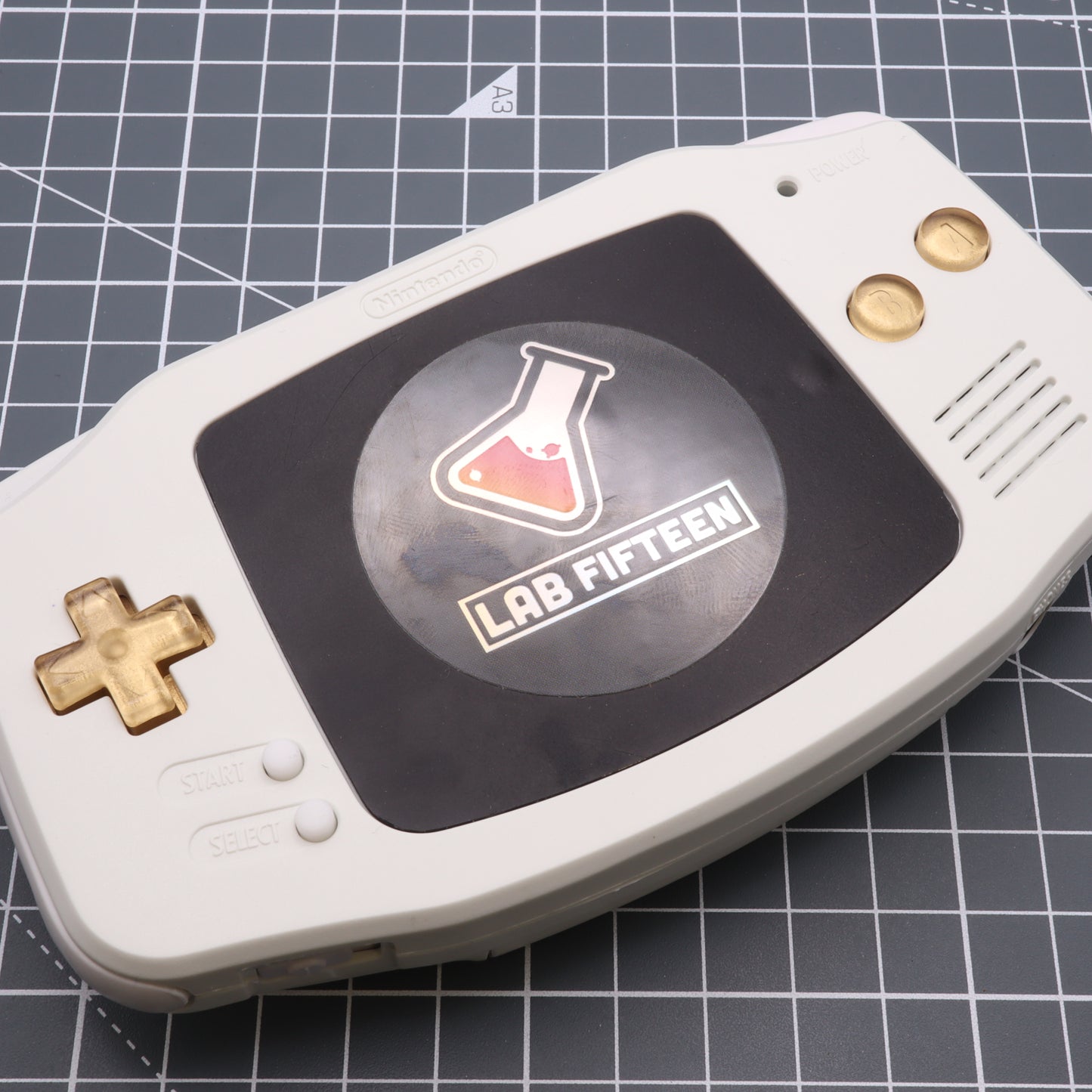 Game Boy Advance - Custom Buttons - Metallic Gold