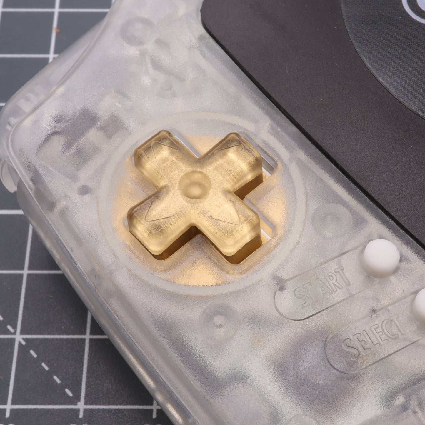 Game Boy Advance - Custom Buttons - Metallic Gold