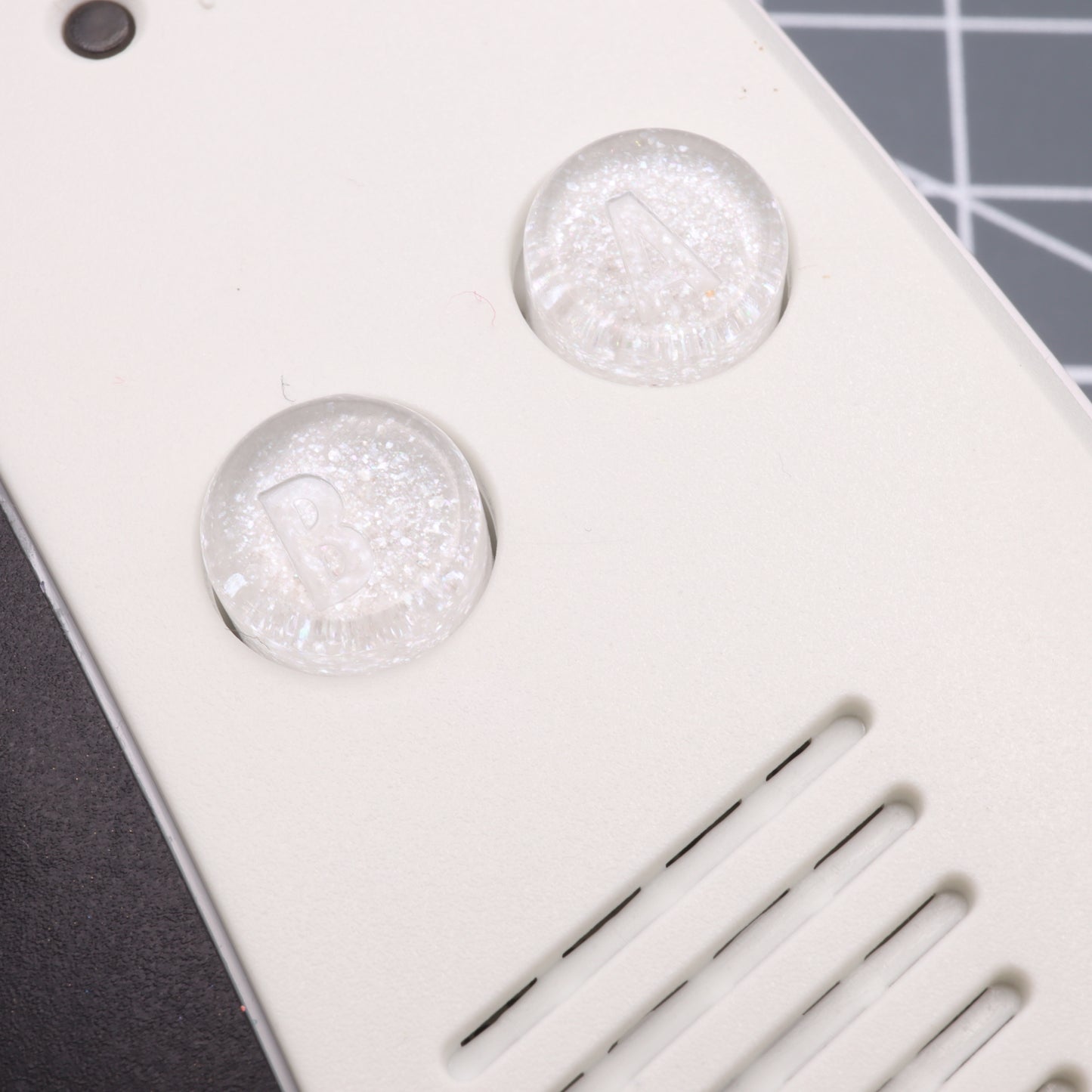 Game Boy Advance - Custom Buttons - White Pearl