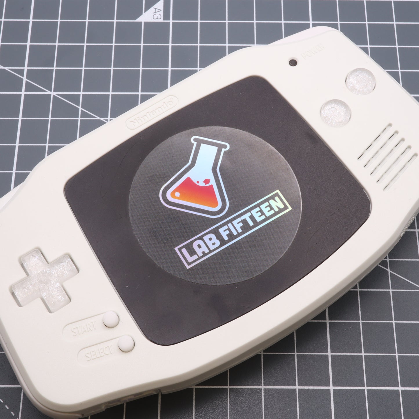 Game Boy Advance - Custom Buttons - White Pearl