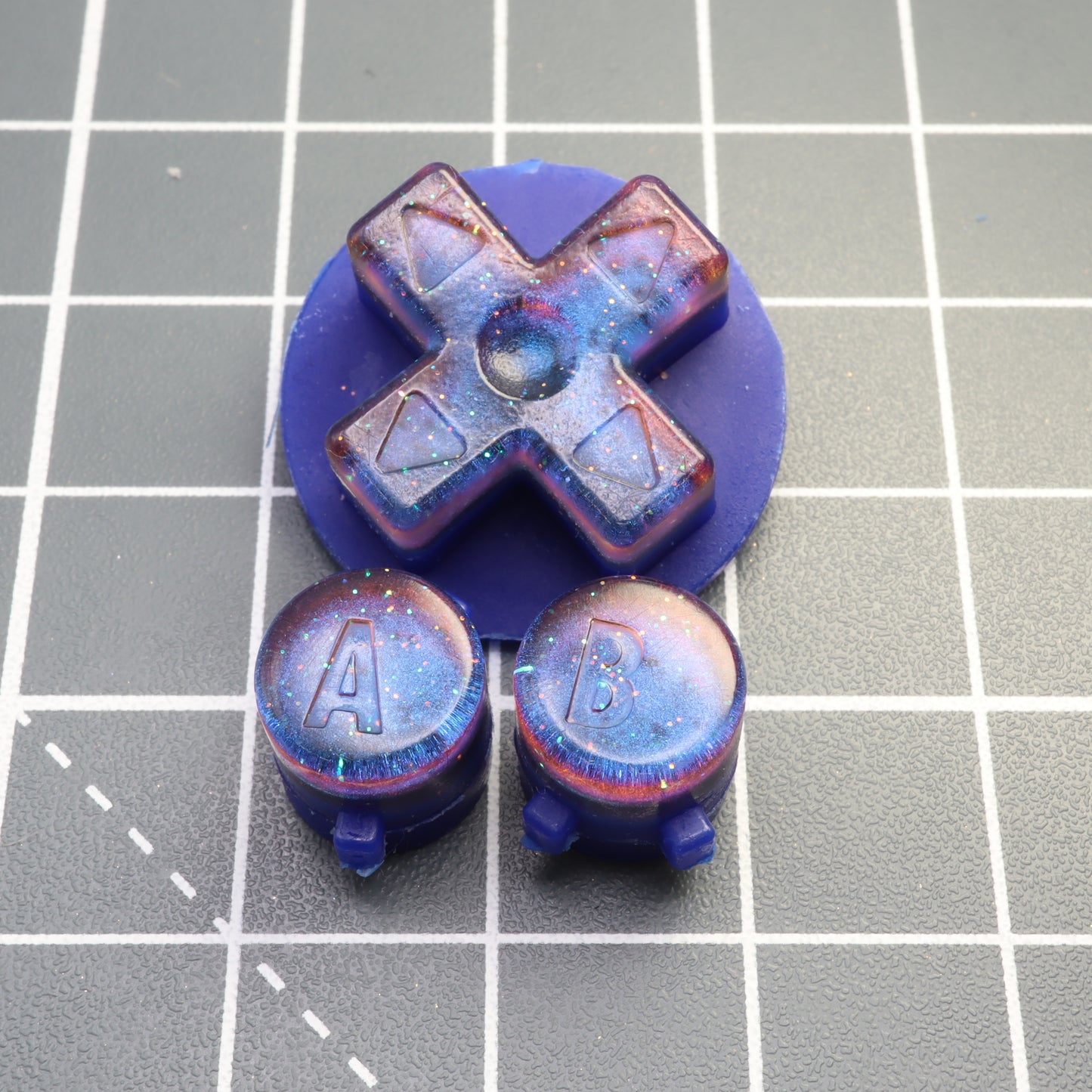 Game Boy Advance - Custom Buttons - Cosmic Blue