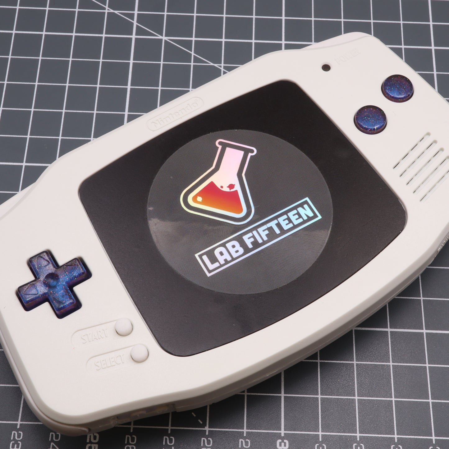 Game Boy Advance - Custom Buttons - Cosmic Blue