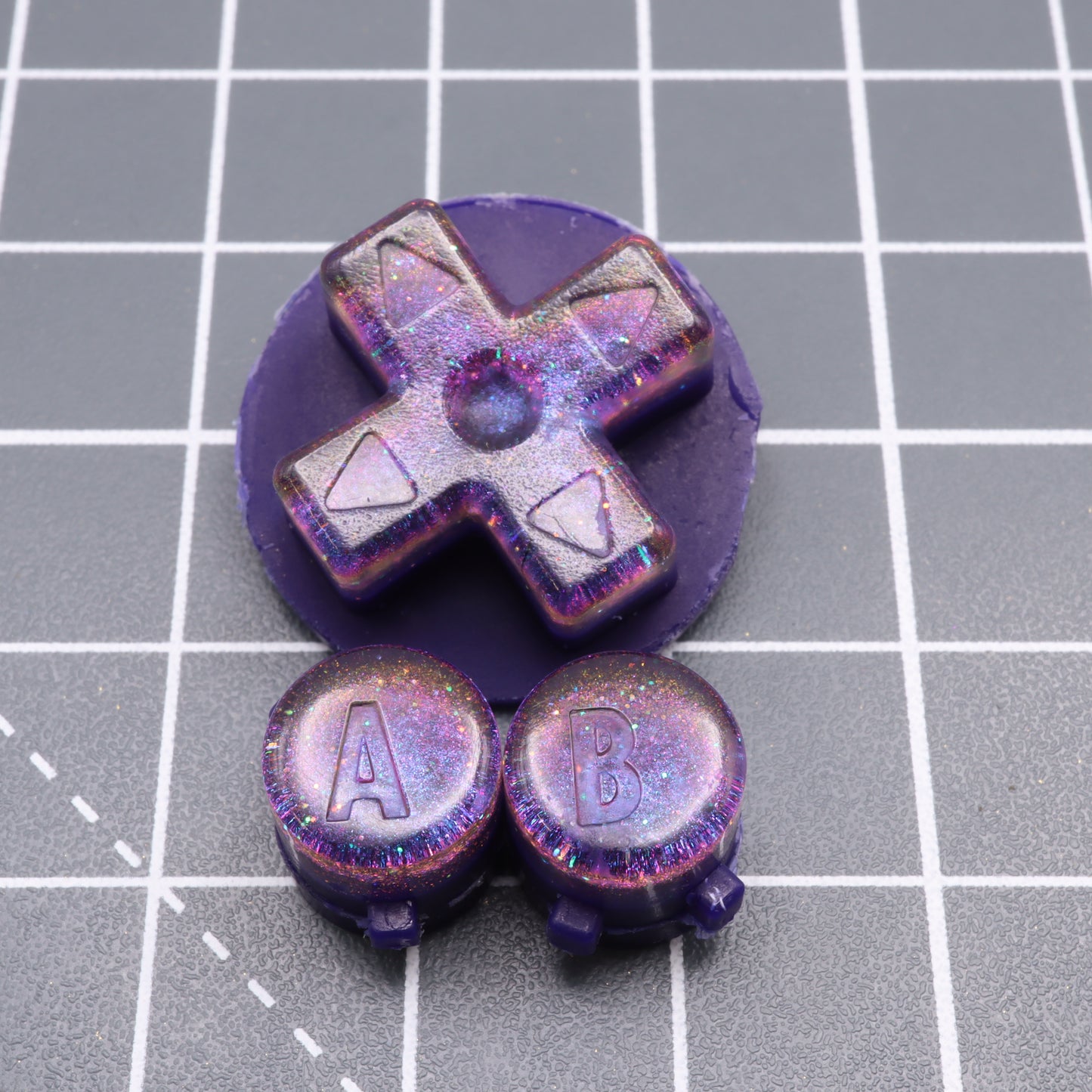 Game Boy Advance - Custom Buttons - Cosmic Purple