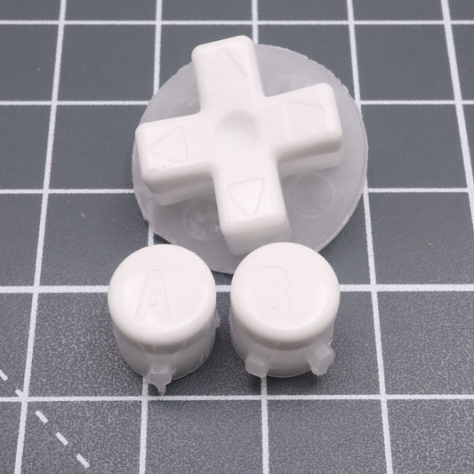 Game Boy Advance - Custom Buttons - White Pudding Caps