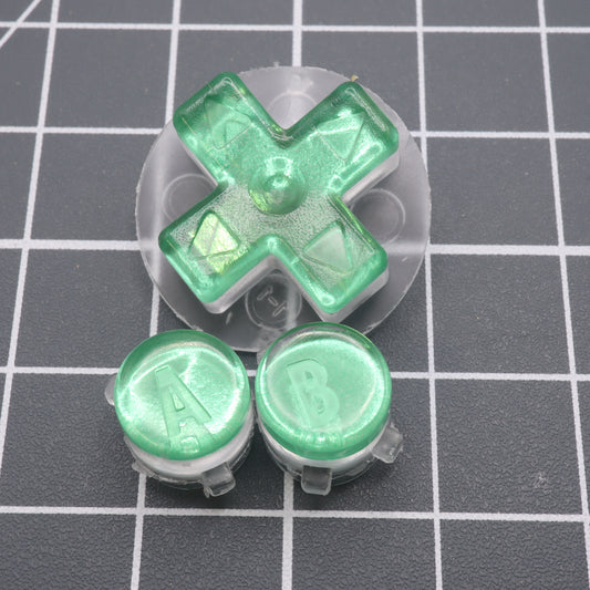 Game Boy Advance - Custom Buttons - Chrome Green