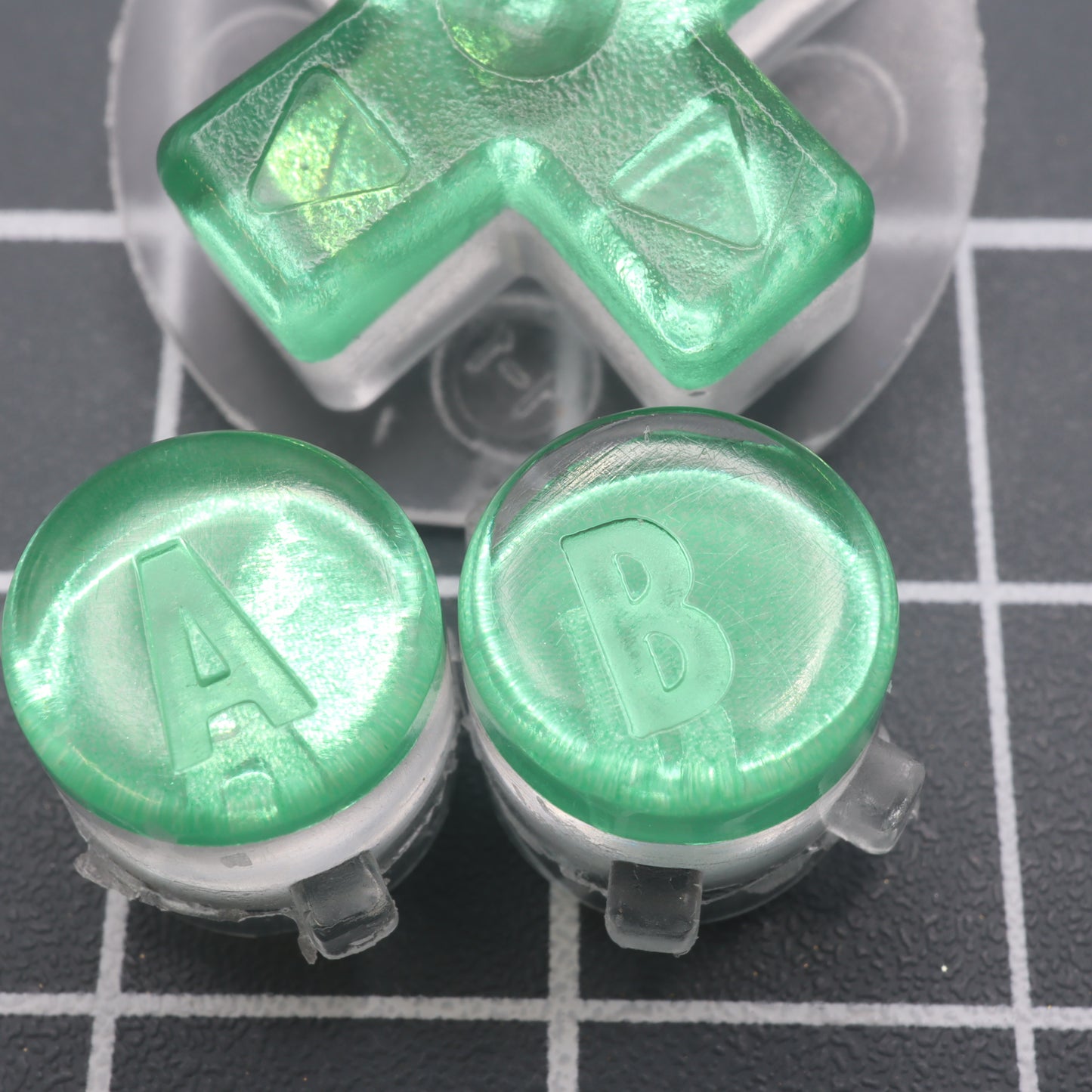 Game Boy Advance - Custom Buttons - Chrome Green