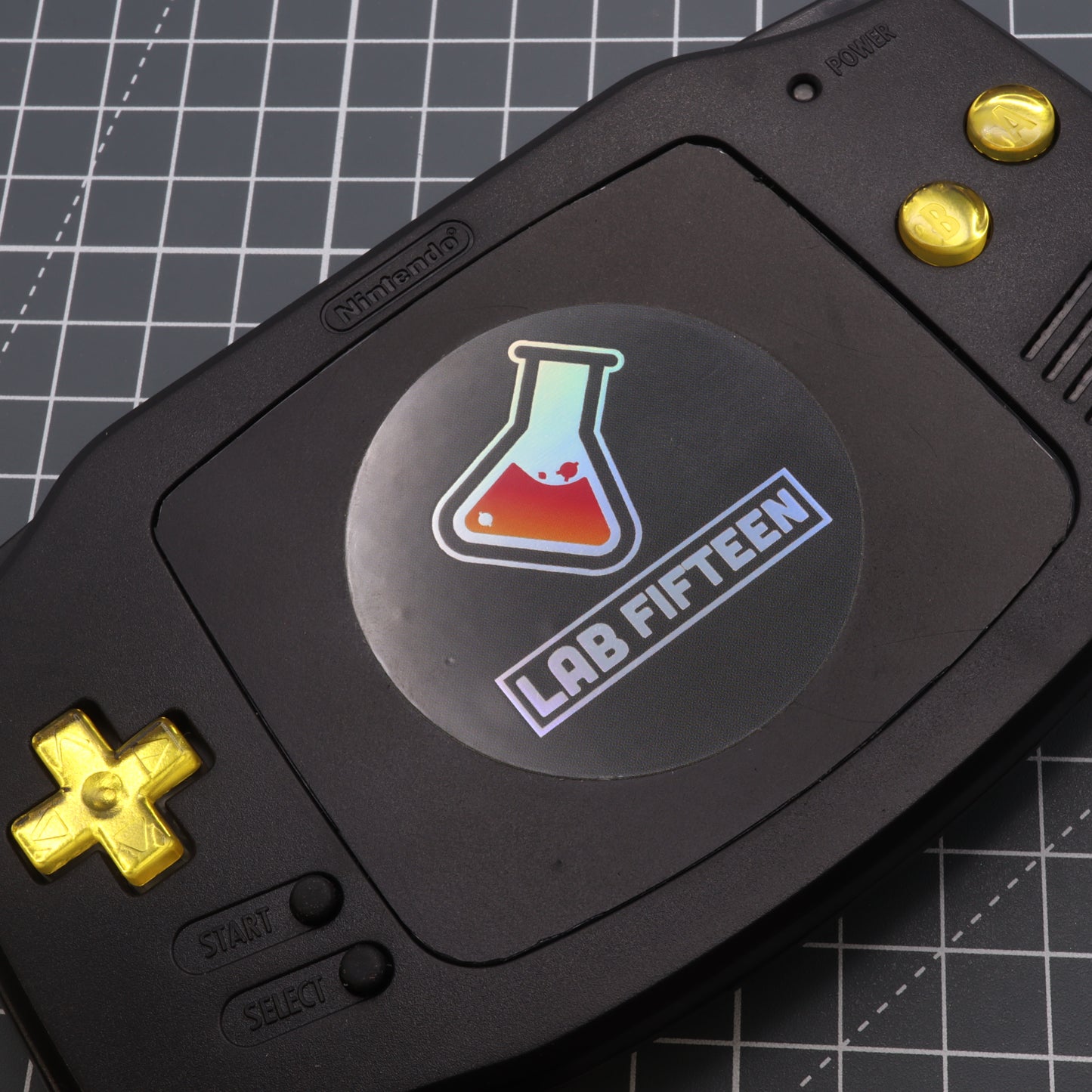 Game Boy Advance - Custom Buttons - Chrome Gold