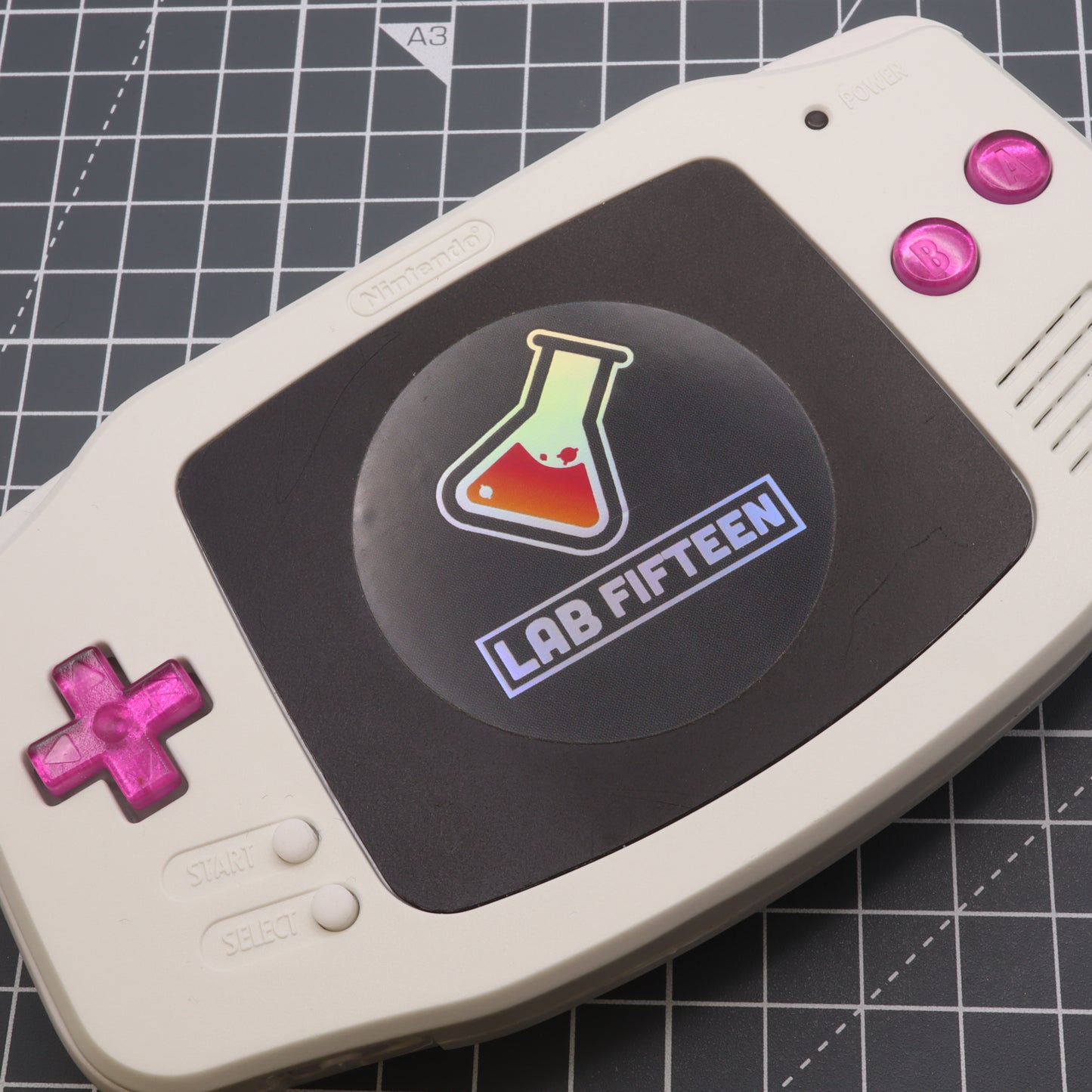 Game Boy Advance - Custom Buttons - Chrome Pink