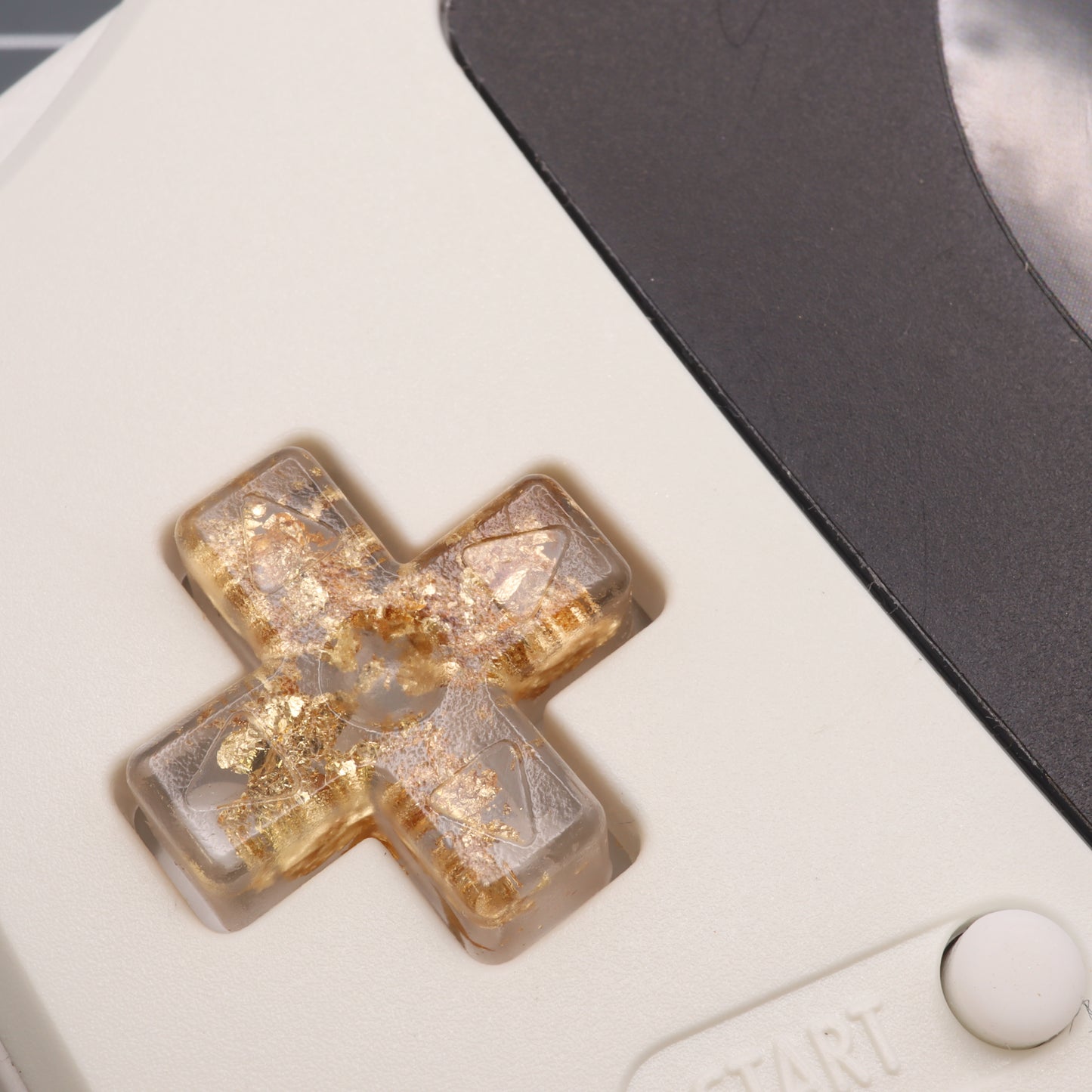 Game Boy Advance - Custom Buttons - Gold Flake