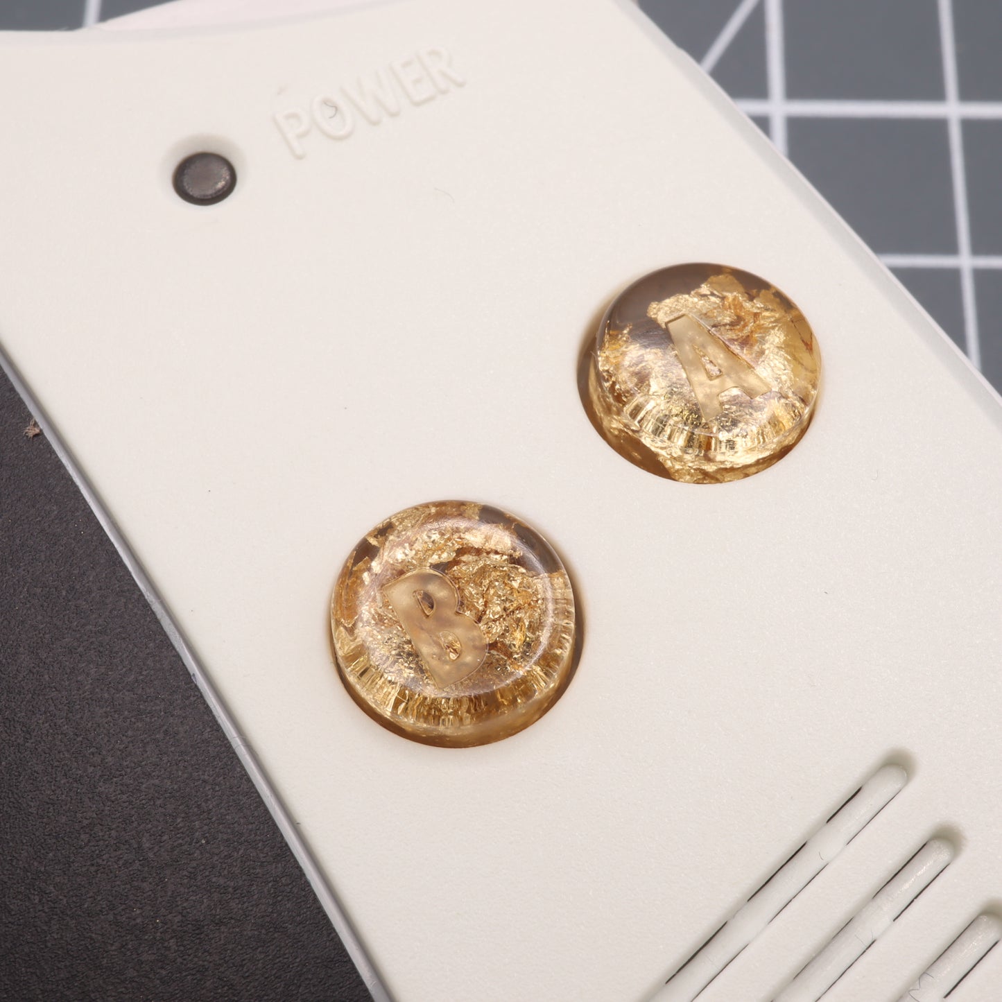 Game Boy Advance - Custom Buttons - Gold Flake