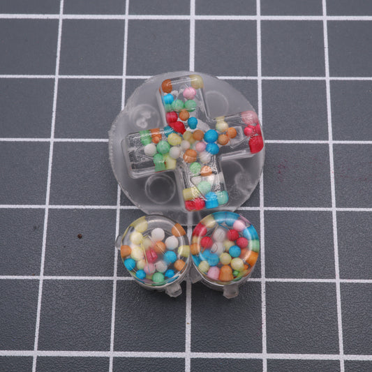 Game Boy Advance - Custom Buttons - Rainbow Sugar Pearls