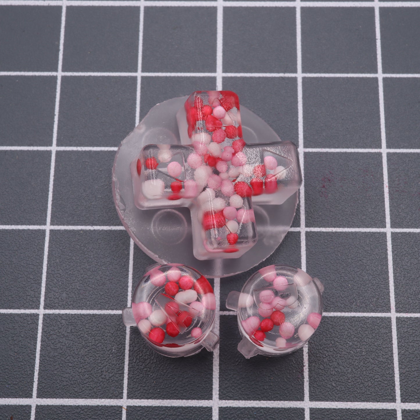 Game Boy Advance - Custom Buttons - Red Sugar Pearls