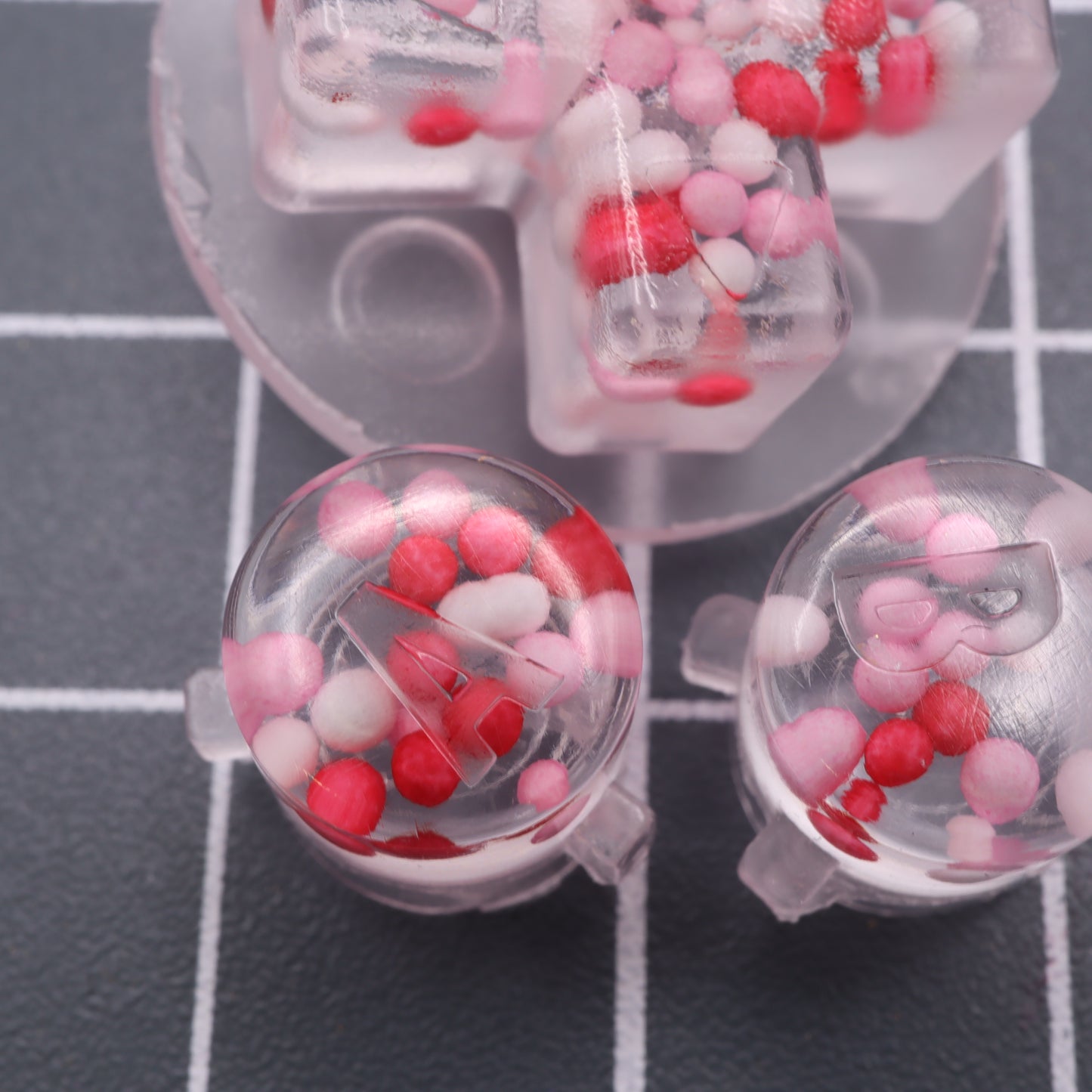 Game Boy Advance - Custom Buttons - Red Sugar Pearls