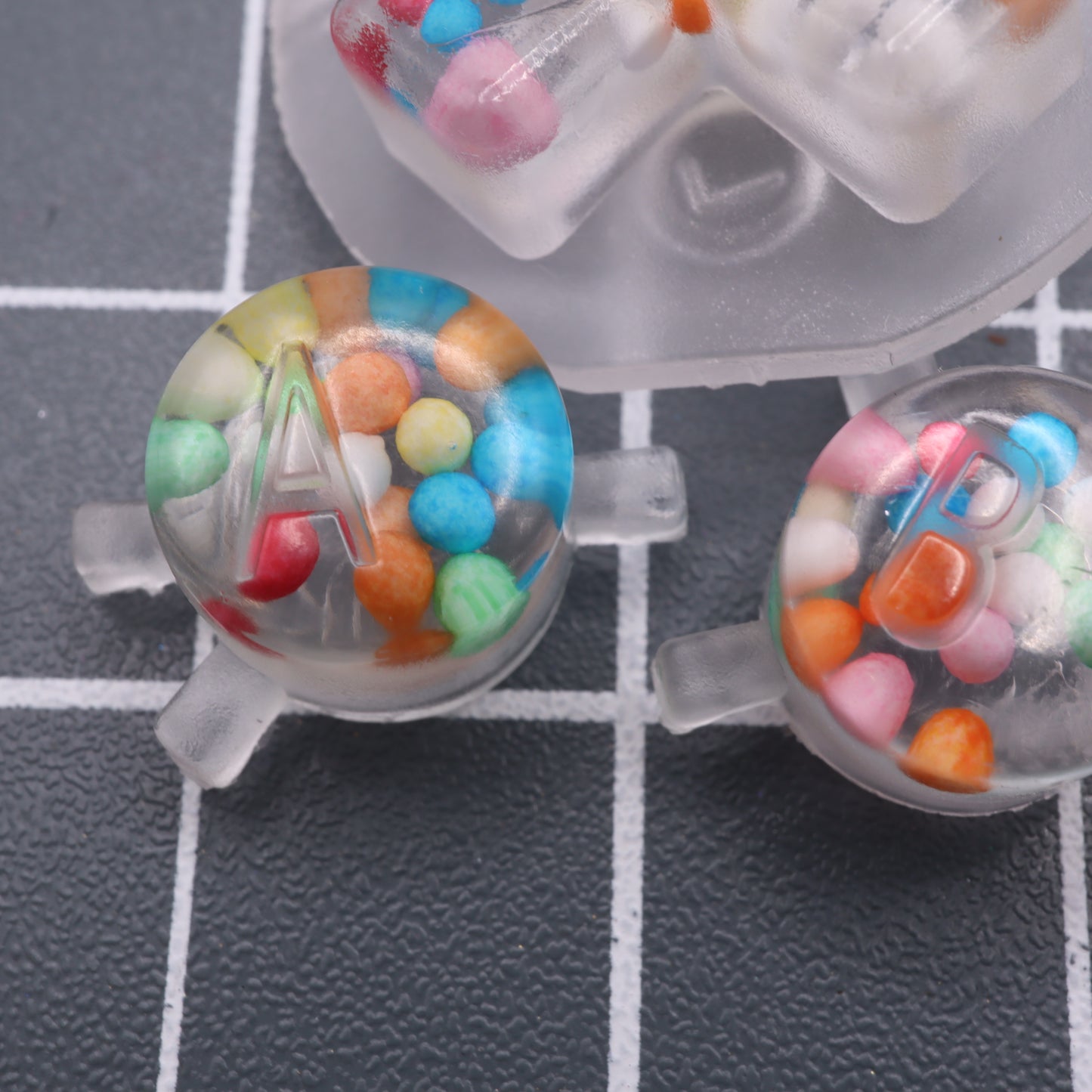 Game Boy Color - Custom Button - Rainbow Sugar Pearls