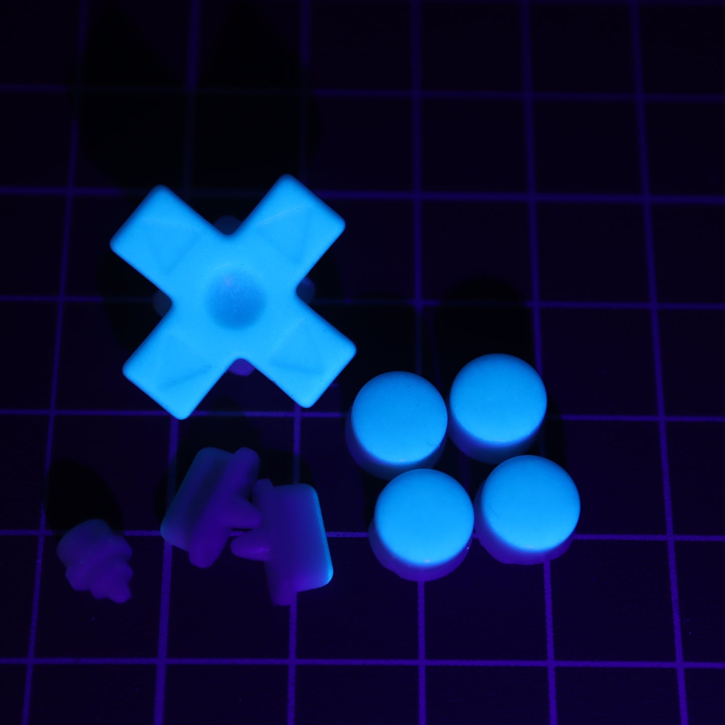 Miyoo Mini Plus - Custom Buttons - Glow Blue