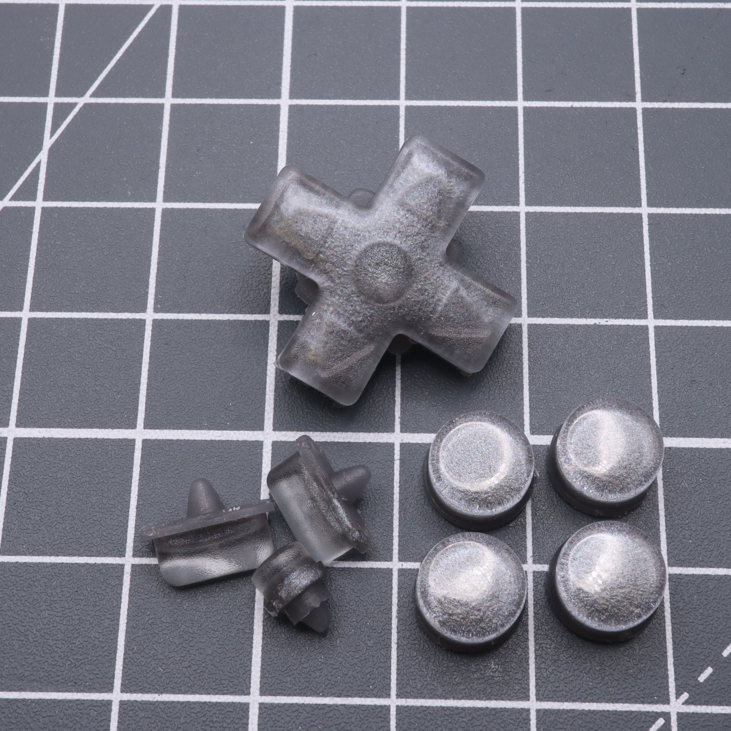 Miyoo Mini Plus - Custom Buttons - Metallic Silver