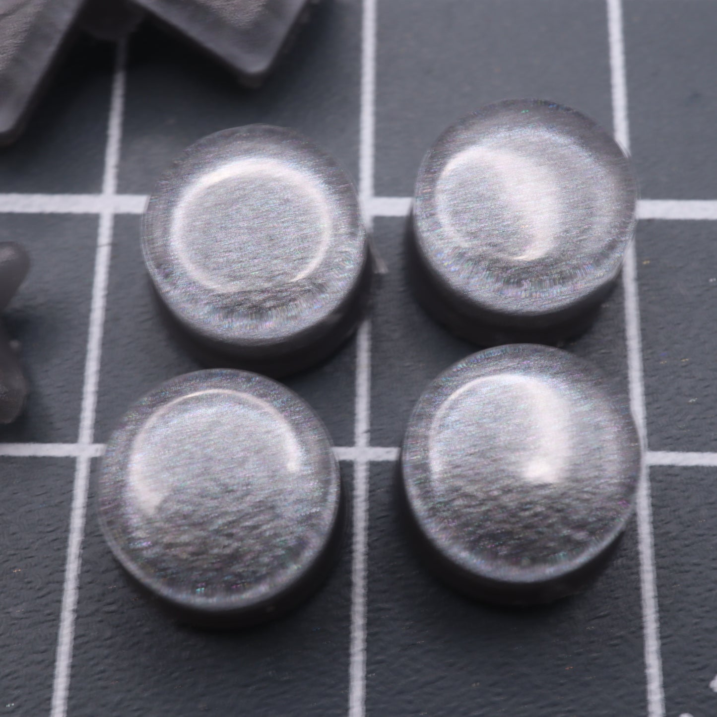 Miyoo Mini Plus - Custom Buttons - Metallic Silver