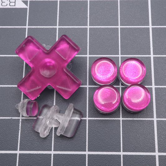 Miyoo Mini Plus - Custom Buttons - Chrome Pink