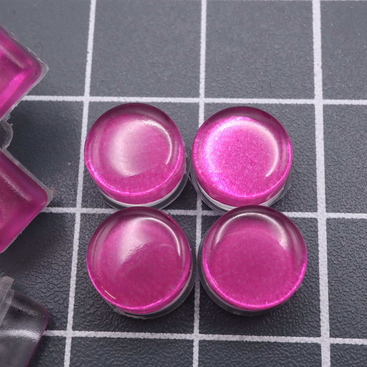 Miyoo Mini Plus - Custom Buttons - Chrome Pink
