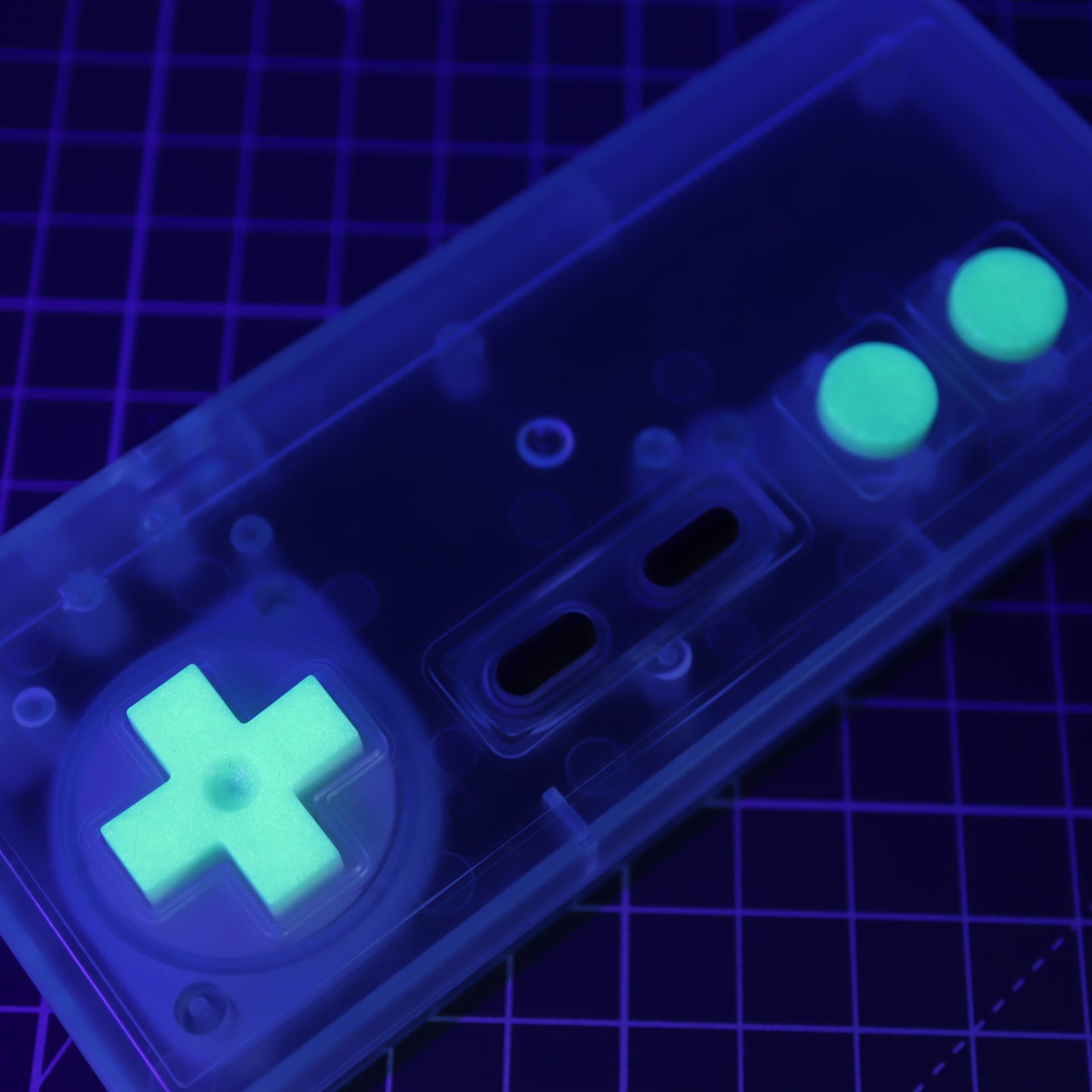 Nintendo NES - Custom Button - GITD Green