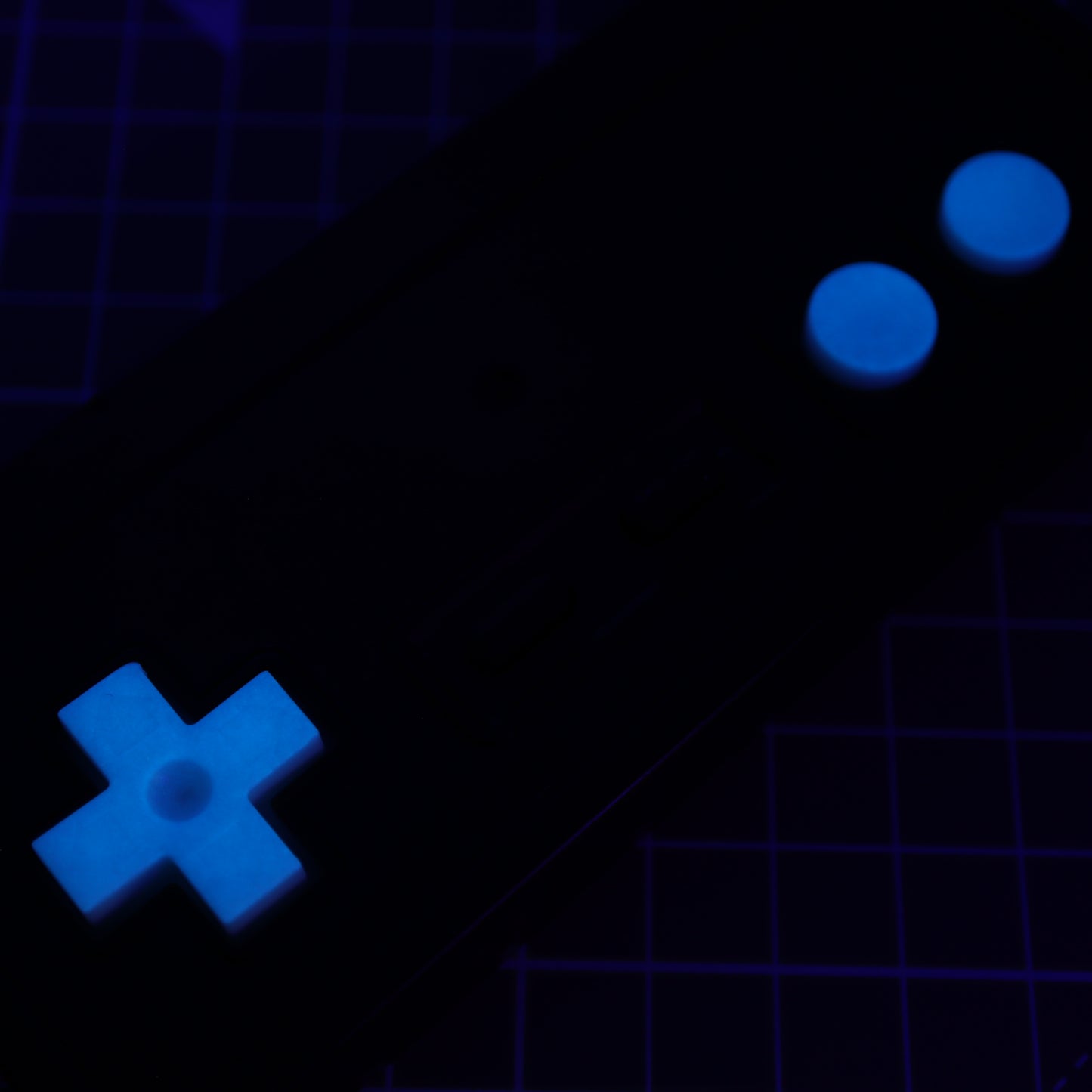 Nintendo NES - Custom Button - GITD Blue