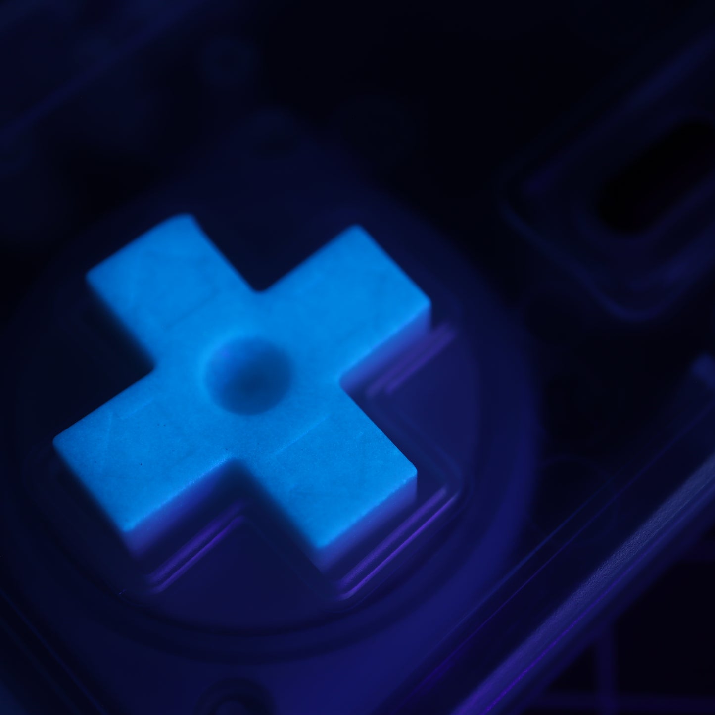 Nintendo NES - Custom Button - GITD Blue