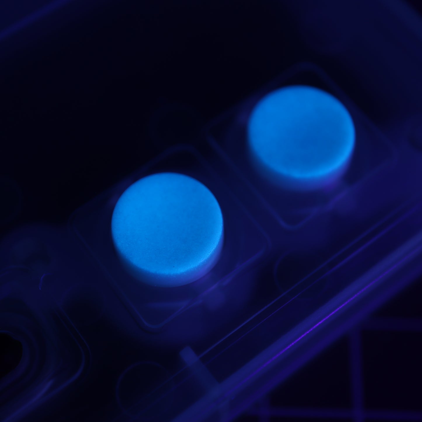 Nintendo NES - Custom Button - GITD Blue