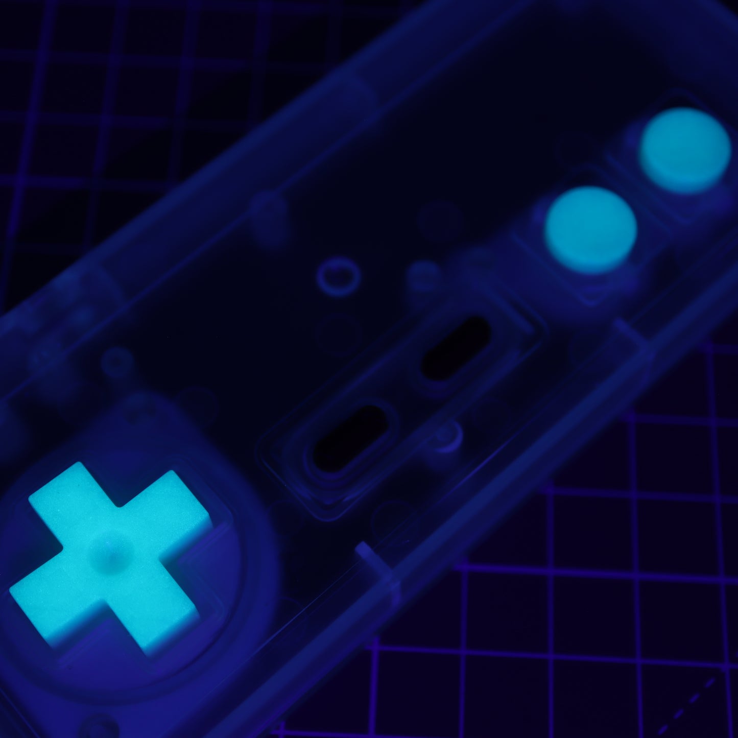 Nintendo NES - Custom Button - GITD Aqua