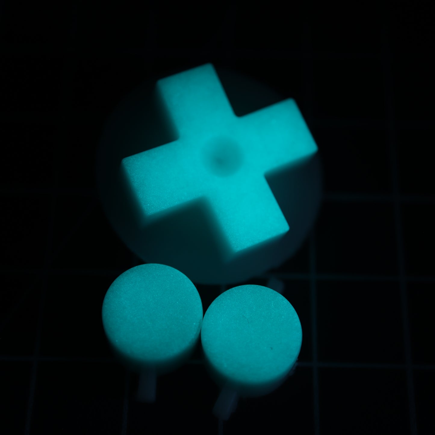 Nintendo NES - Custom Button - GITD Aqua