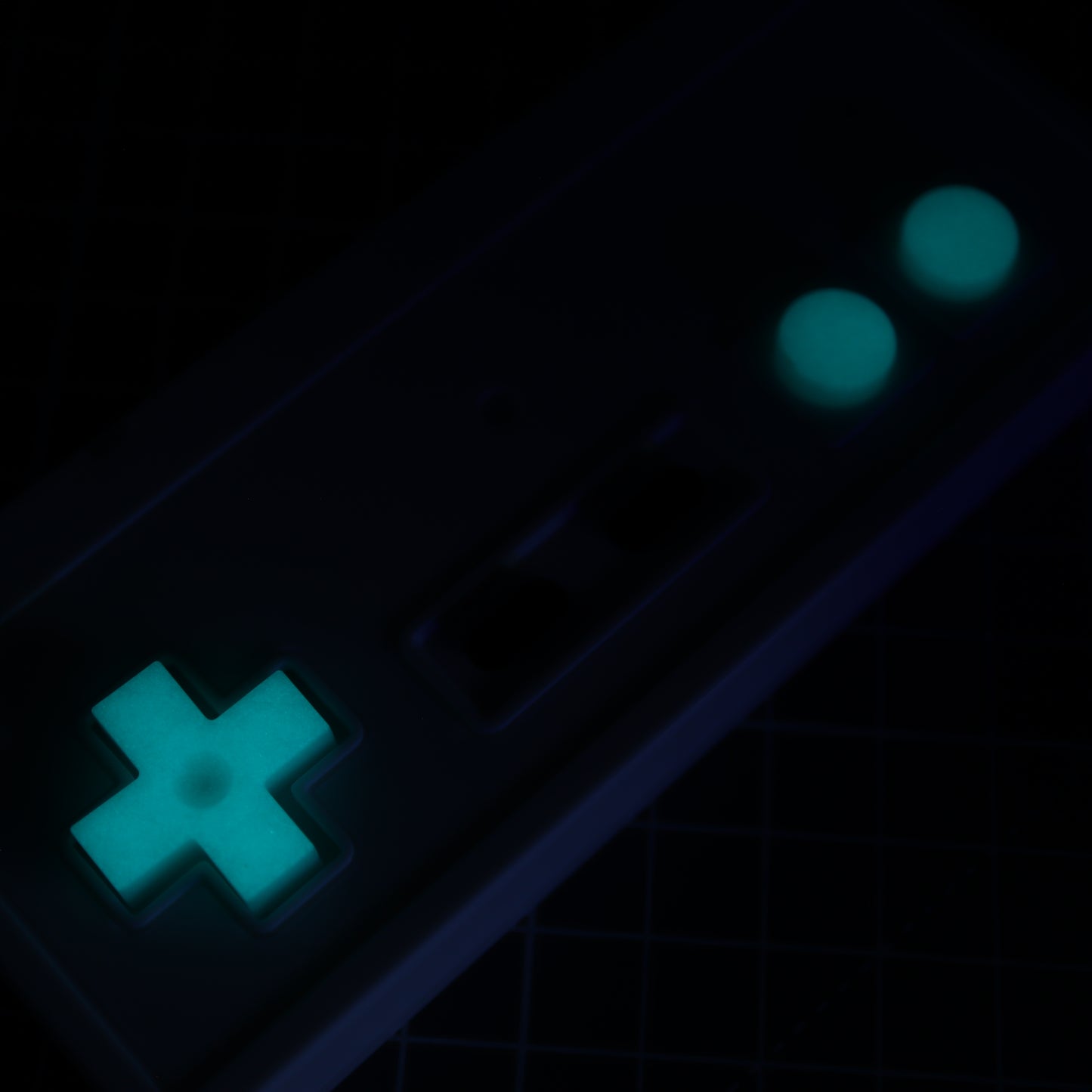 Nintendo NES - Custom Button - GITD Aqua