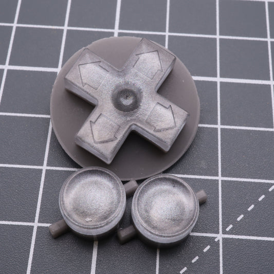 Nintendo NES - Custom Button - Metallic Silver