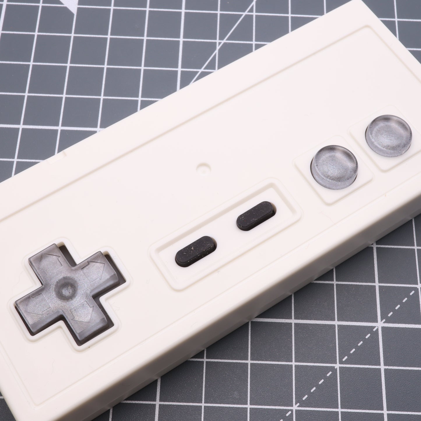 Nintendo NES - Custom Button - Metallic Silver