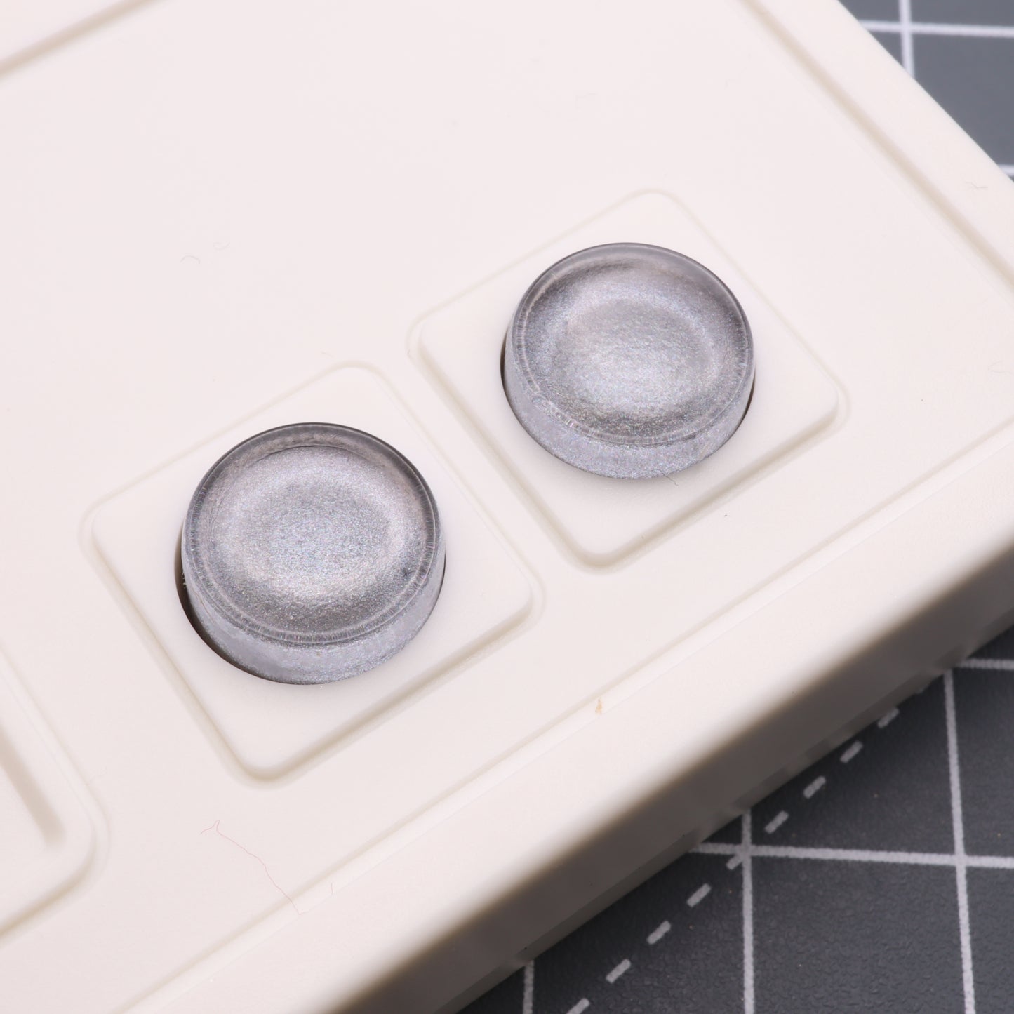Nintendo NES - Custom Button - Metallic Silver