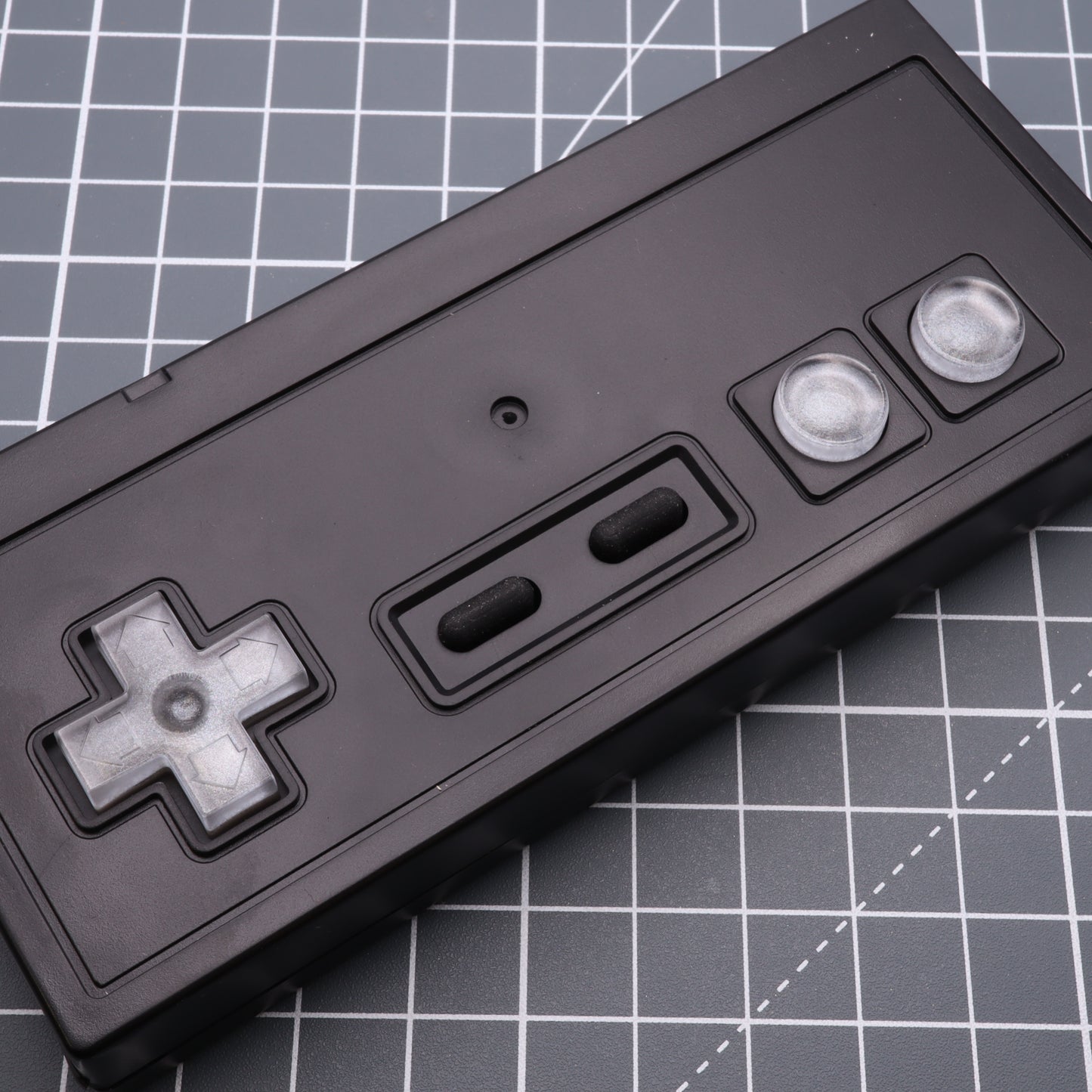 Nintendo NES - Custom Button - Metallic Silver