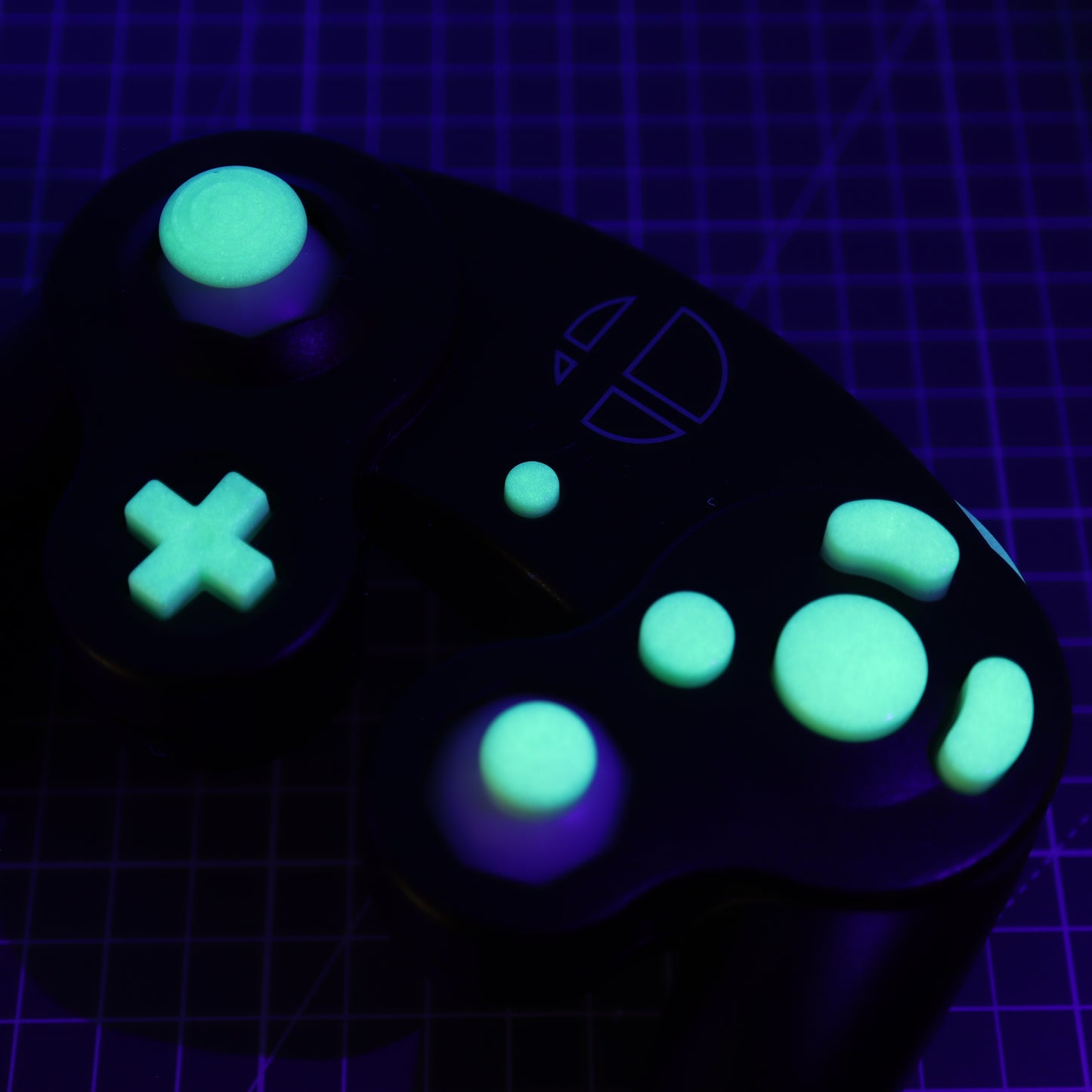 GameCube - Custom Button - GITD Green