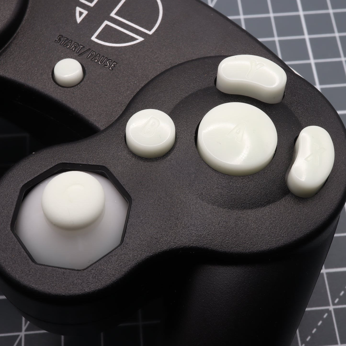 GameCube - Custom Button - GITD Green