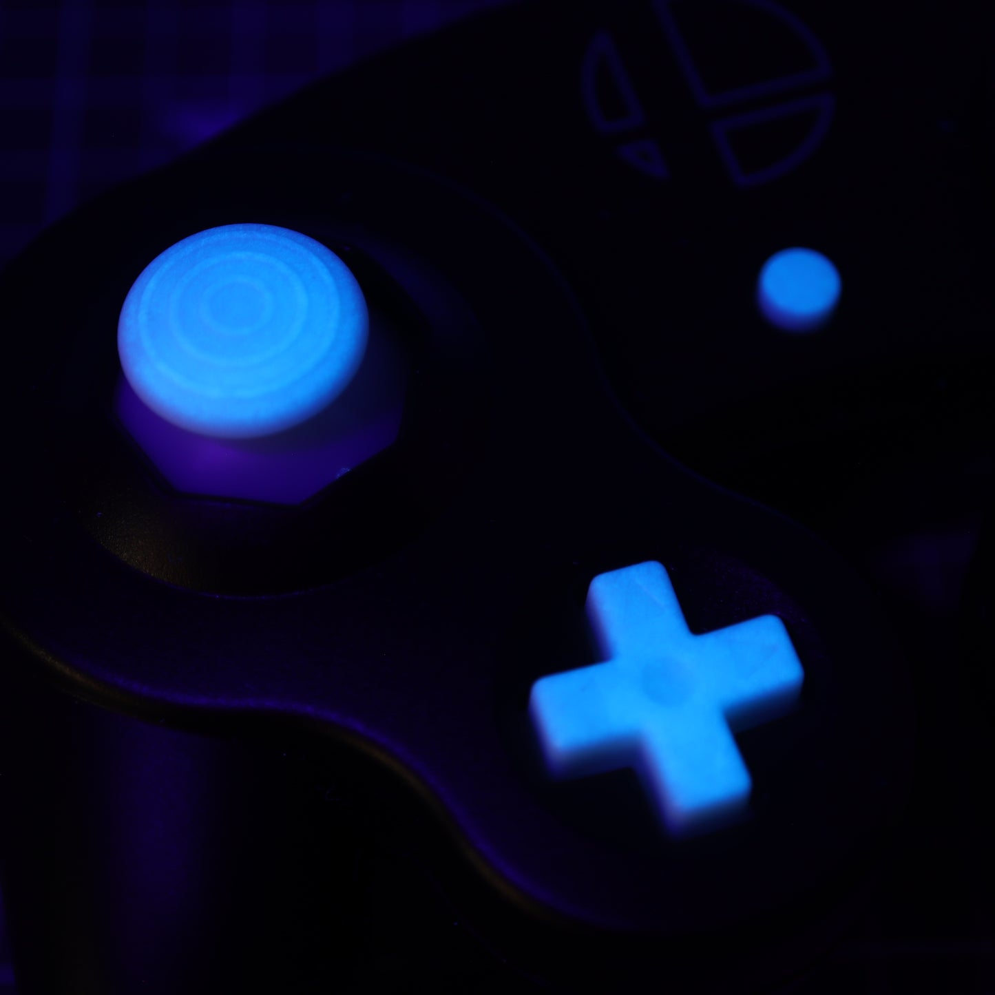 GameCube - Custom Button - GITD Blue