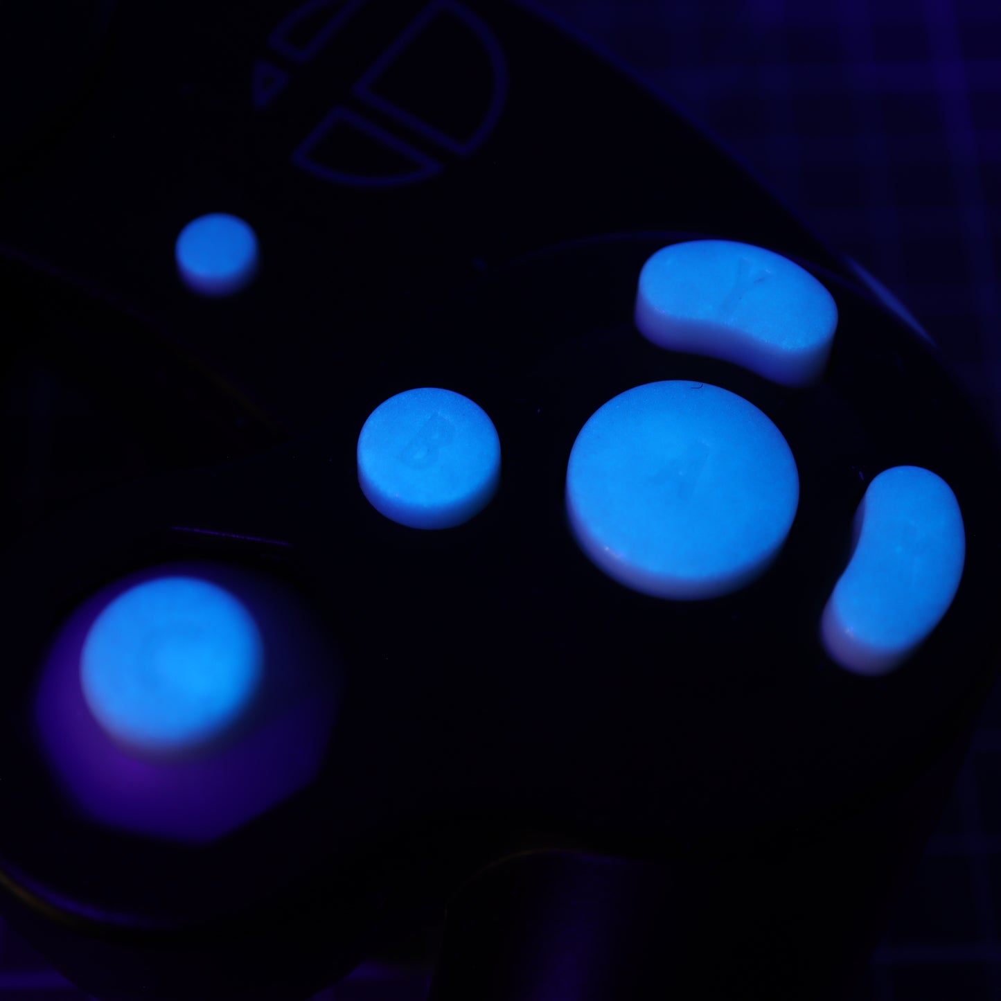 GameCube - Custom Button - GITD Blue