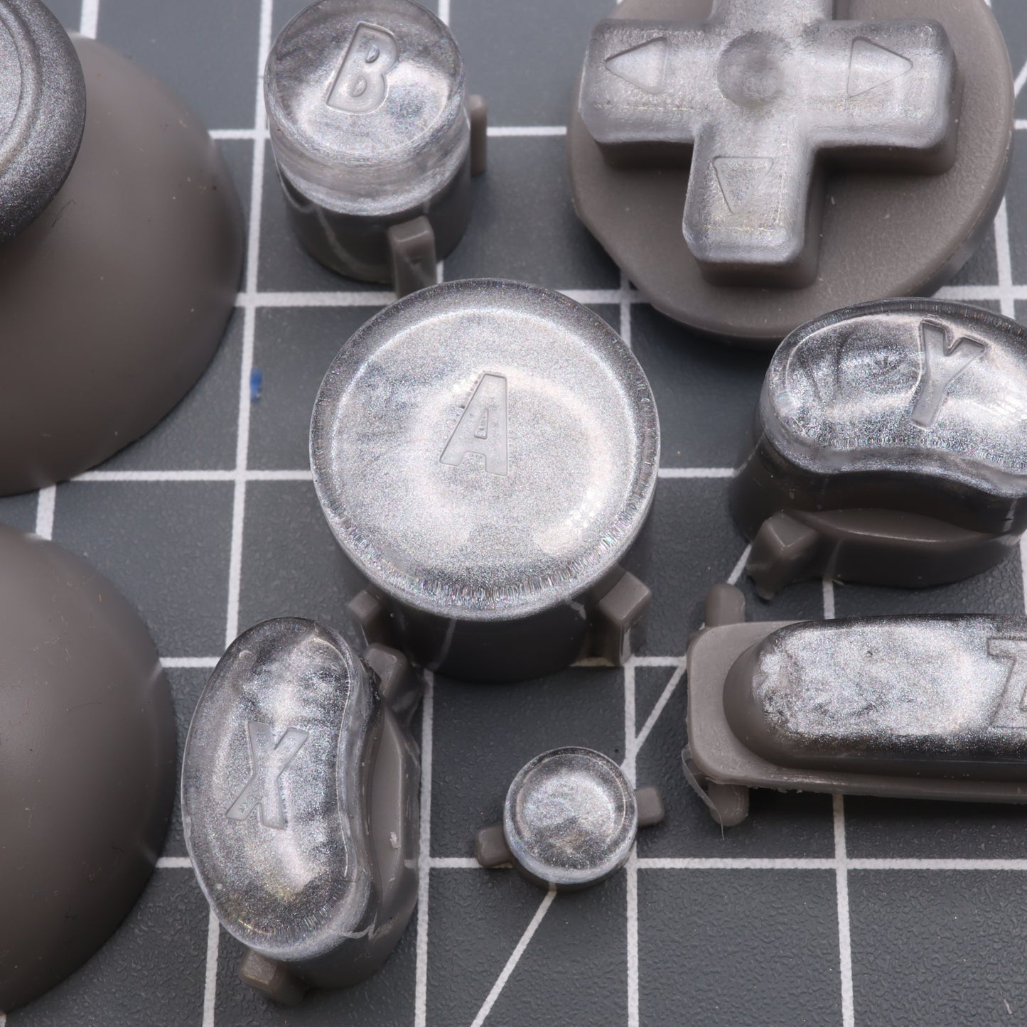 GameCube - Custom Button - Metallic Silver