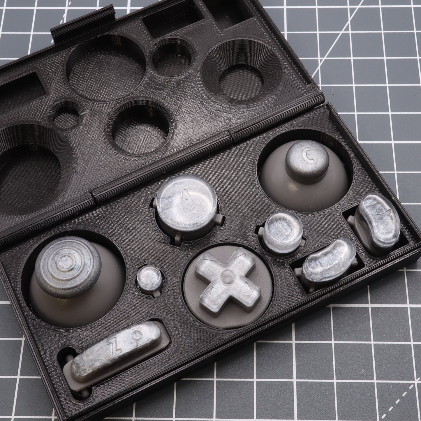 GameCube - Custom Button - Metallic Silver