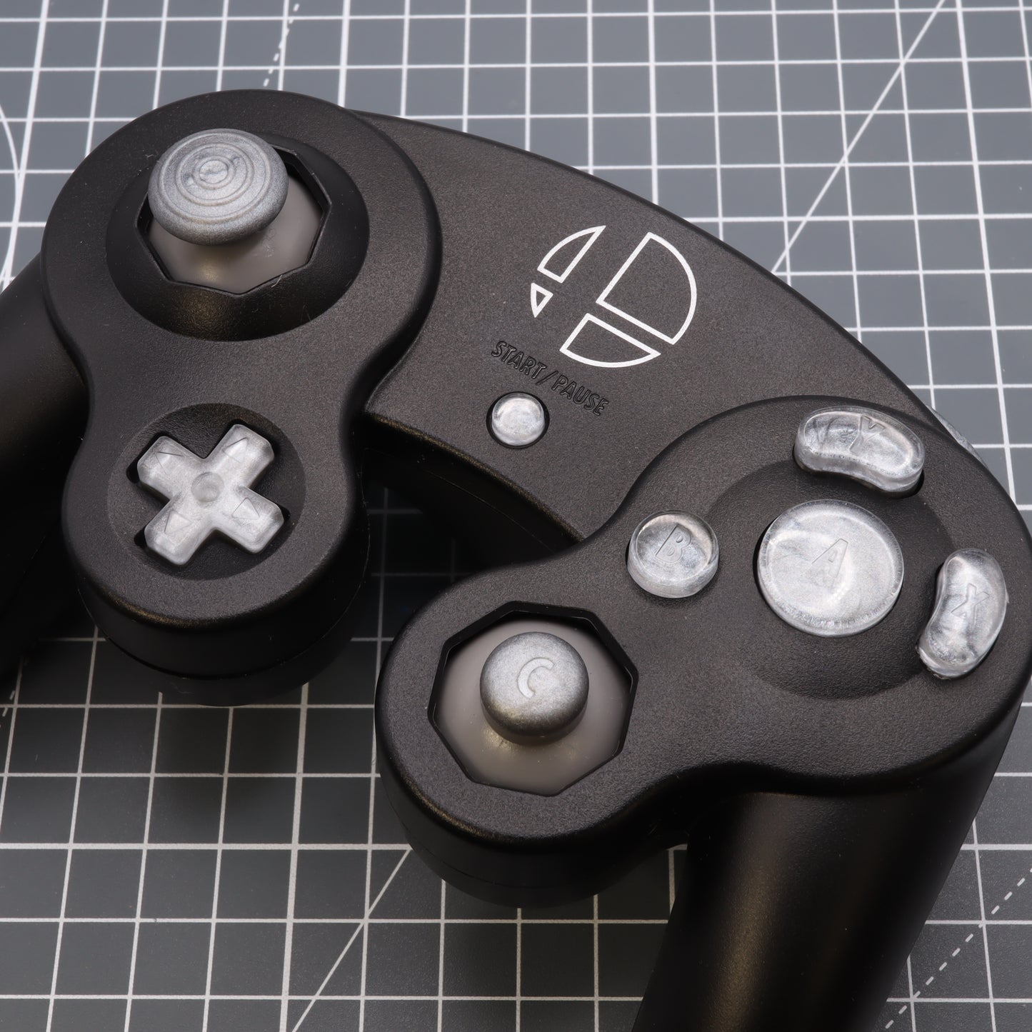 GameCube - Custom Button - Metallic Silver