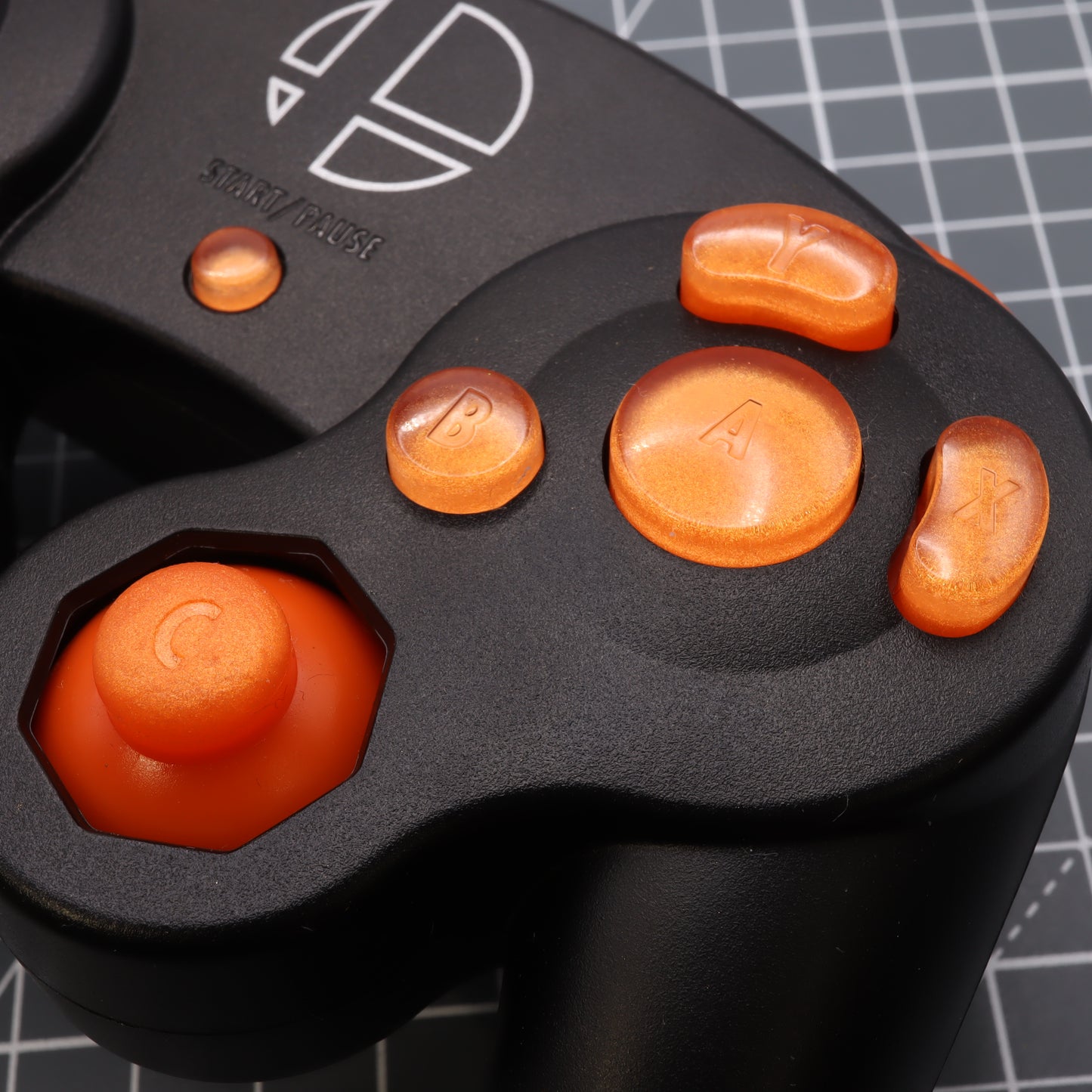 GameCube - Custom Button - Orange Candy