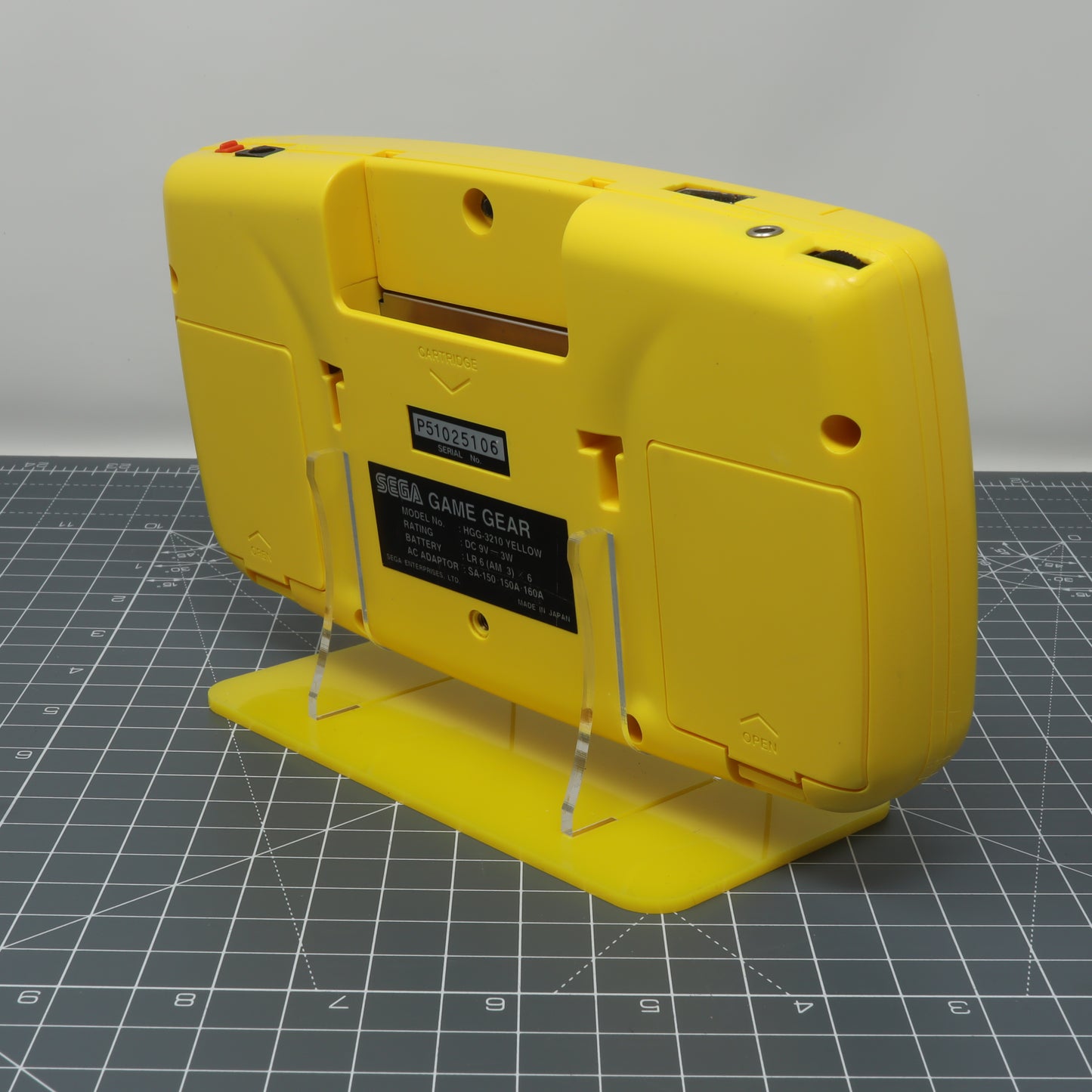 Sega Game Gear Acrylic Console Stand Yellow